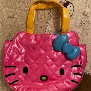 Pink and yellow hello kitty tote